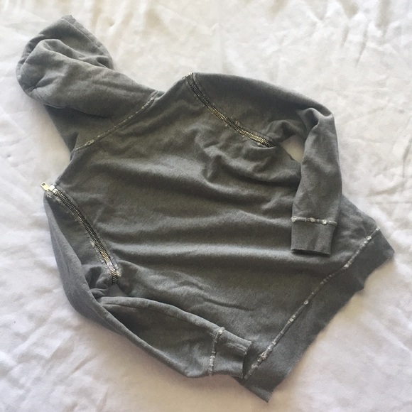 Filles a Papa Hoodie Sweatshirt w/ Zipper Shoulder - Picture 3 of 3